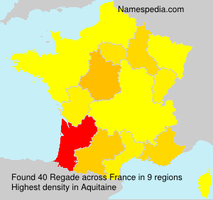 Surname Regade in France Surname Regade in France
