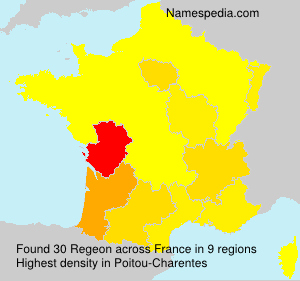 Surname Regeon in France Surname Regeon in France