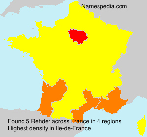 Surname Rehder in France Surname Rehder in France