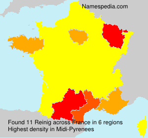 Surname Reinig in France Surname Reinig in France