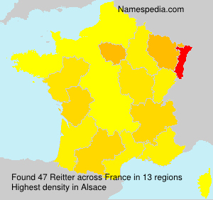 Surname Reitter in France Surname Reitter in France