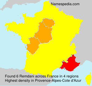 Surname Remdani in France Surname Remdani in France