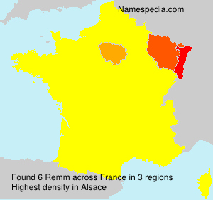 Surname Remm in France Surname Remm in France