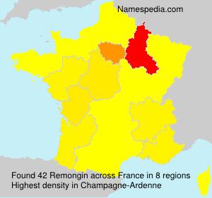 Surname Remongin in France Surname Remongin in France