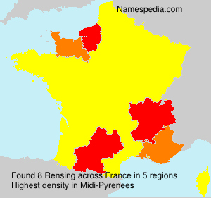 Surname Rensing in France Surname Rensing in France