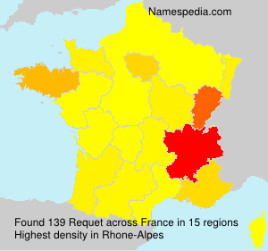 Surname Requet in France Surname Requet in France