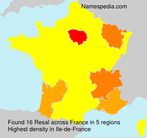 Surname Resal in France Surname Resal in France