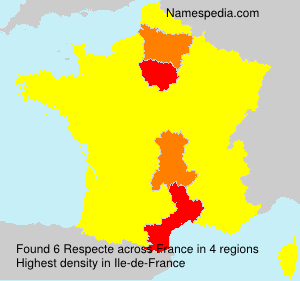 Surname Respecte in France Surname Respecte in France