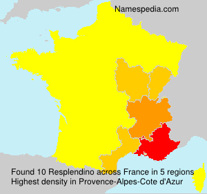 Surname Resplendino in France Surname Resplendino in France