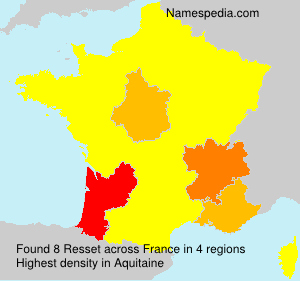 Surname Resset in France Surname Resset in France