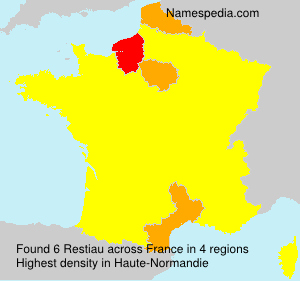 Surname Restiau in France Surname Restiau in France