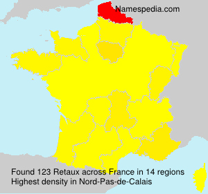 Surname Retaux in France Surname Retaux in France