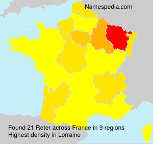 Surname Reter in France Surname Reter in France