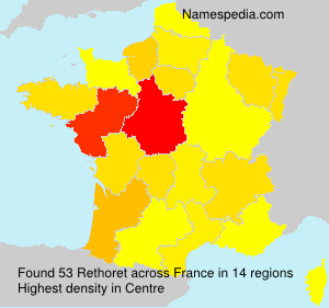 Surname Rethoret in France Surname Rethoret in France
