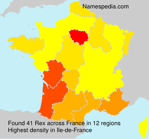 Surname Rex in France Surname Rex in France