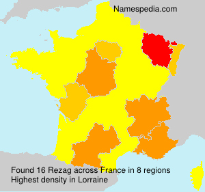 Surname Rezag in France Surname Rezag in France