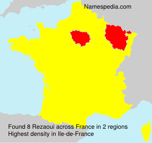 Surname Rezaoui in France Surname Rezaoui in France
