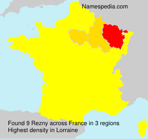 Surname Rezny in France Surname Rezny in France