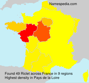 Surname Riclet in France Surname Riclet in France