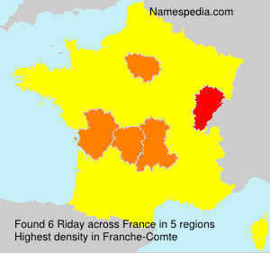 Surname Riday in France Surname Riday in France