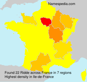Surname Ridde in France Surname Ridde in France