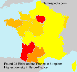 Surname Rider in France Surname Rider in France