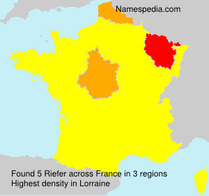 Surname Riefer in France Surname Riefer in France