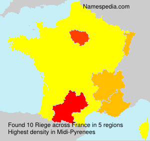 Surname Riege in France Surname Riege in France