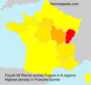 Surname Rieme in France Surname Rieme in France