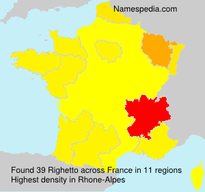 Surname Righetto in France Surname Righetto in France