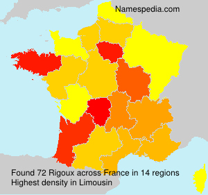 Surname Rigoux in France Surname Rigoux in France