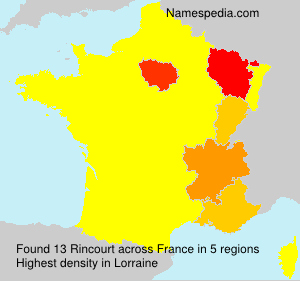 Surname Rincourt in France Surname Rincourt in France
