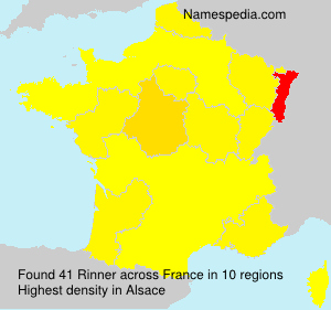 Surname Rinner in France Surname Rinner in France