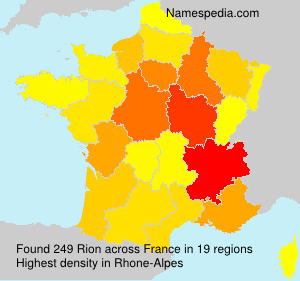 Surname Rion in France Surname Rion in France