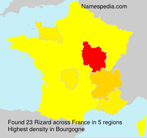 Surname Rizard in France Surname Rizard in France