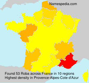 Surname Roba in France Surname Roba in France