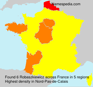 Surname Robaszkiewicz in France Surname Robaszkiewicz in France