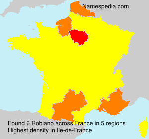 Surname Robiano in France Surname Robiano in France