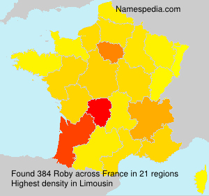Surname Roby in France Surname Roby in France