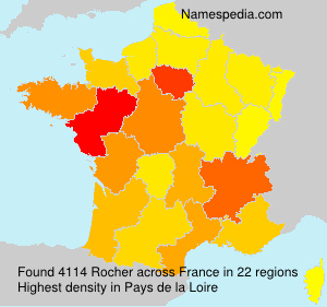 Surname Rocher in France Surname Rocher in France