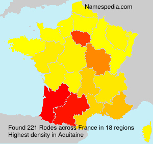 Surname Rodes in France Surname Rodes in France