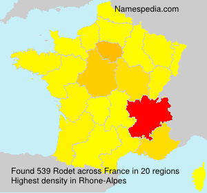 Surname Rodet in France Surname Rodet in France