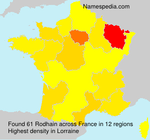 Surname Rodhain in France Surname Rodhain in France