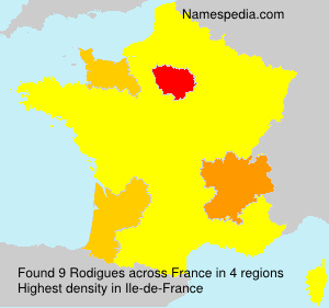 Surname Rodigues in France Surname Rodigues in France