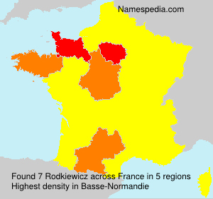 Surname Rodkiewicz in France Surname Rodkiewicz in France