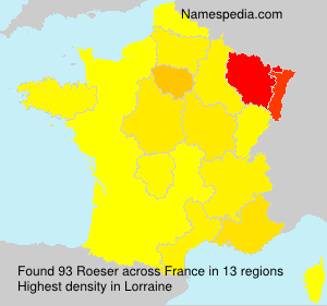 Surname Roeser in France Surname Roeser in France