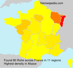 Surname Rohe in France Surname Rohe in France