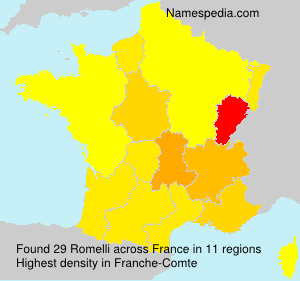 Surname Romelli in France Surname Romelli in France