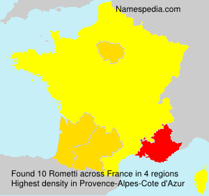 Surname Rometti in France Surname Rometti in France