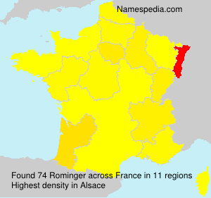 Surname Rominger in France Surname Rominger in France
